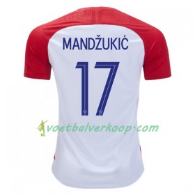 Kroatië Mandzukic 17 Thuisshirt WK voetbal 2018
